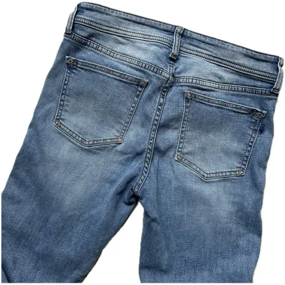 Anthropologie Slim Boyfriend Crop Embroidered Denim Boho 70s Western Jeans sz 27