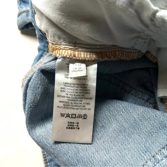Anthropologie Slim Boyfriend Crop Embroidered Denim Boho 70s Western Jeans sz 27