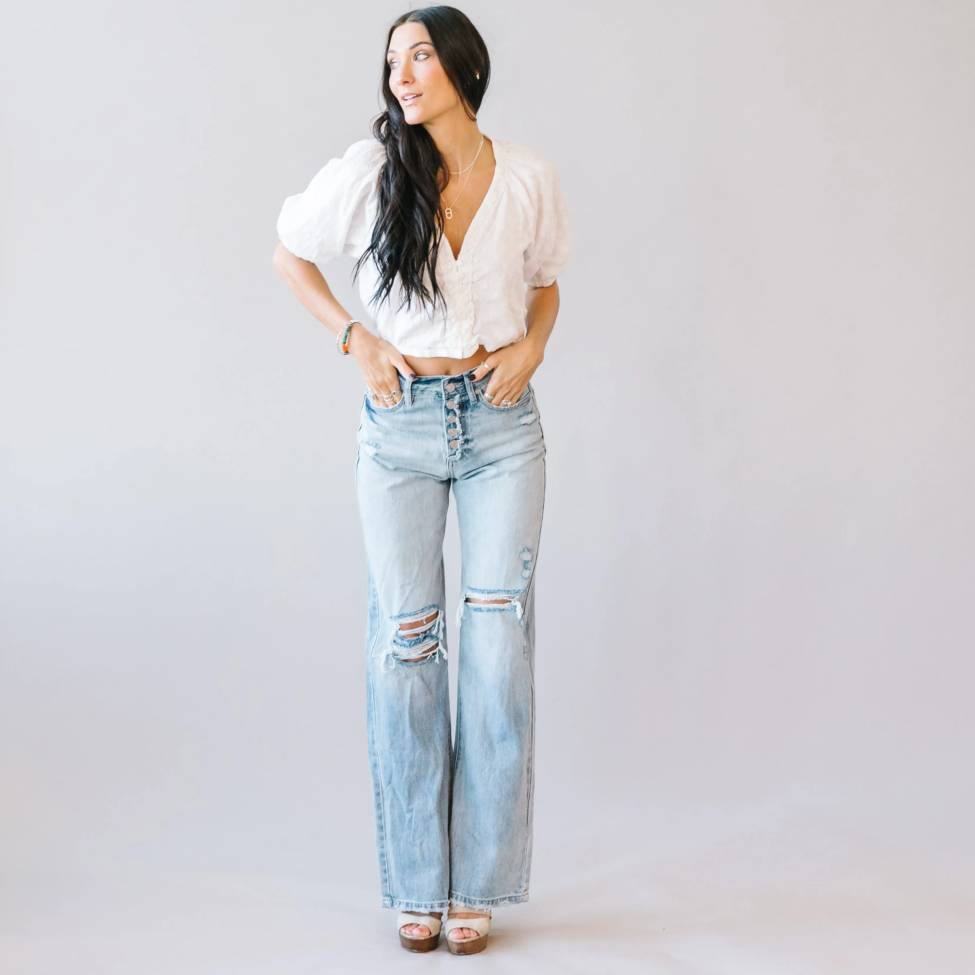 Ariana Ultra High Rise Flares by KanCan