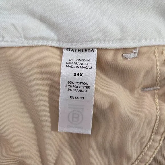 ATHLETA Performance Movement White Ultra Skinny Hi-Rise Jean Size 24X NEW! $118!