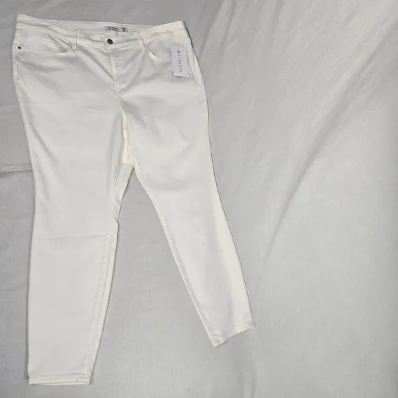 ATHLETA Performance Movement White Ultra Skinny Hi-Rise Jean Size 24X NEW! $118!