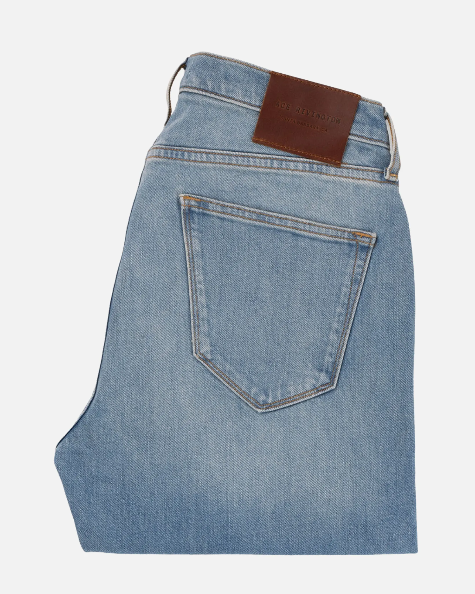 Athletic Straight Denim Jeans - Light Vintage