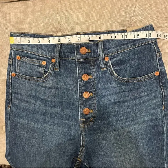 AU: Madewell The Perfect Vintage Crop Jeans Button Front High Rise Women's Sz 26