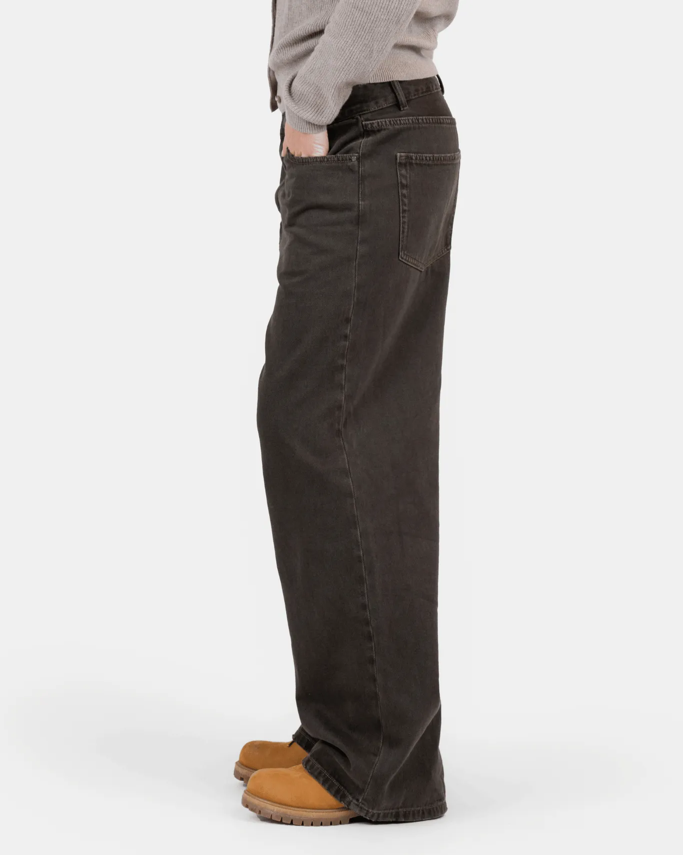 Baggy Denim Jeans Brown