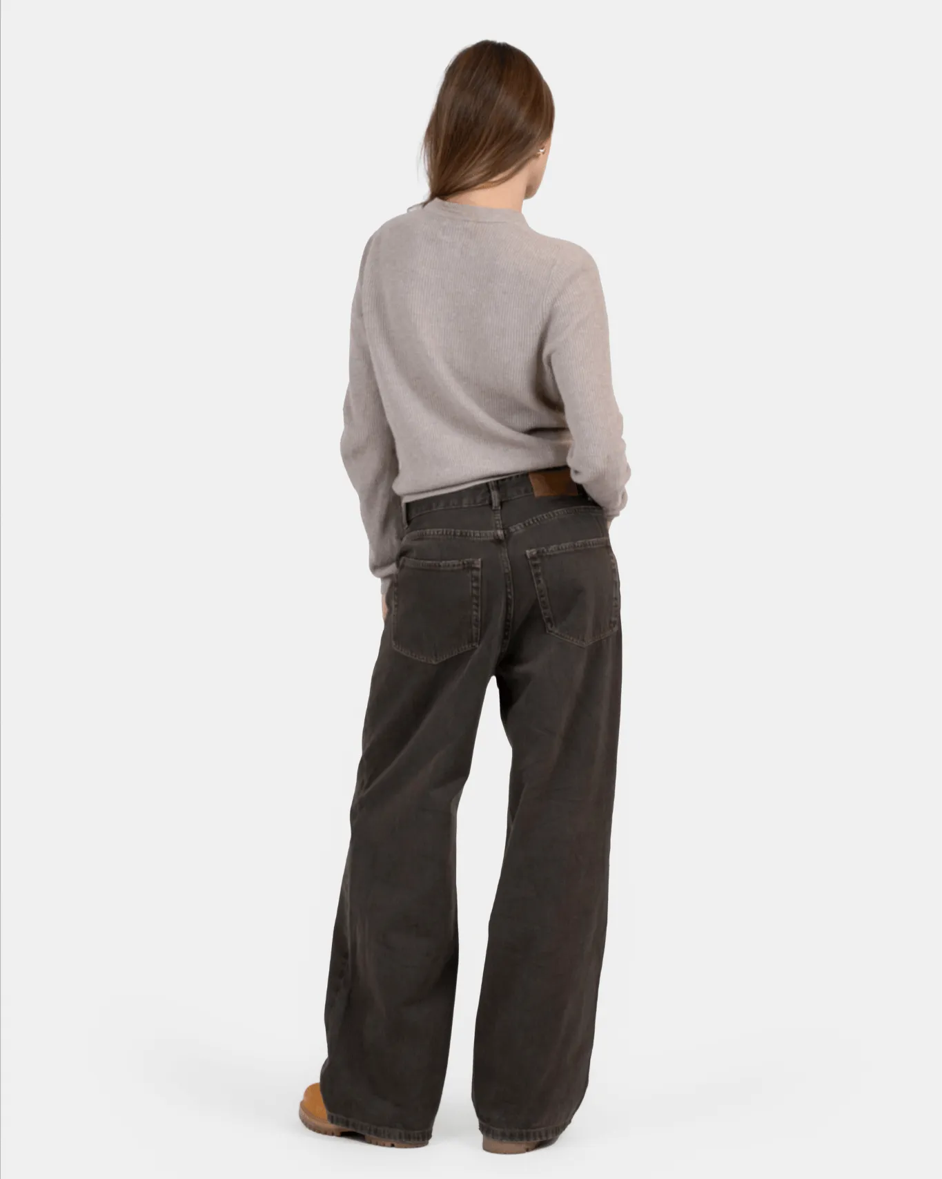 Baggy Denim Jeans Brown