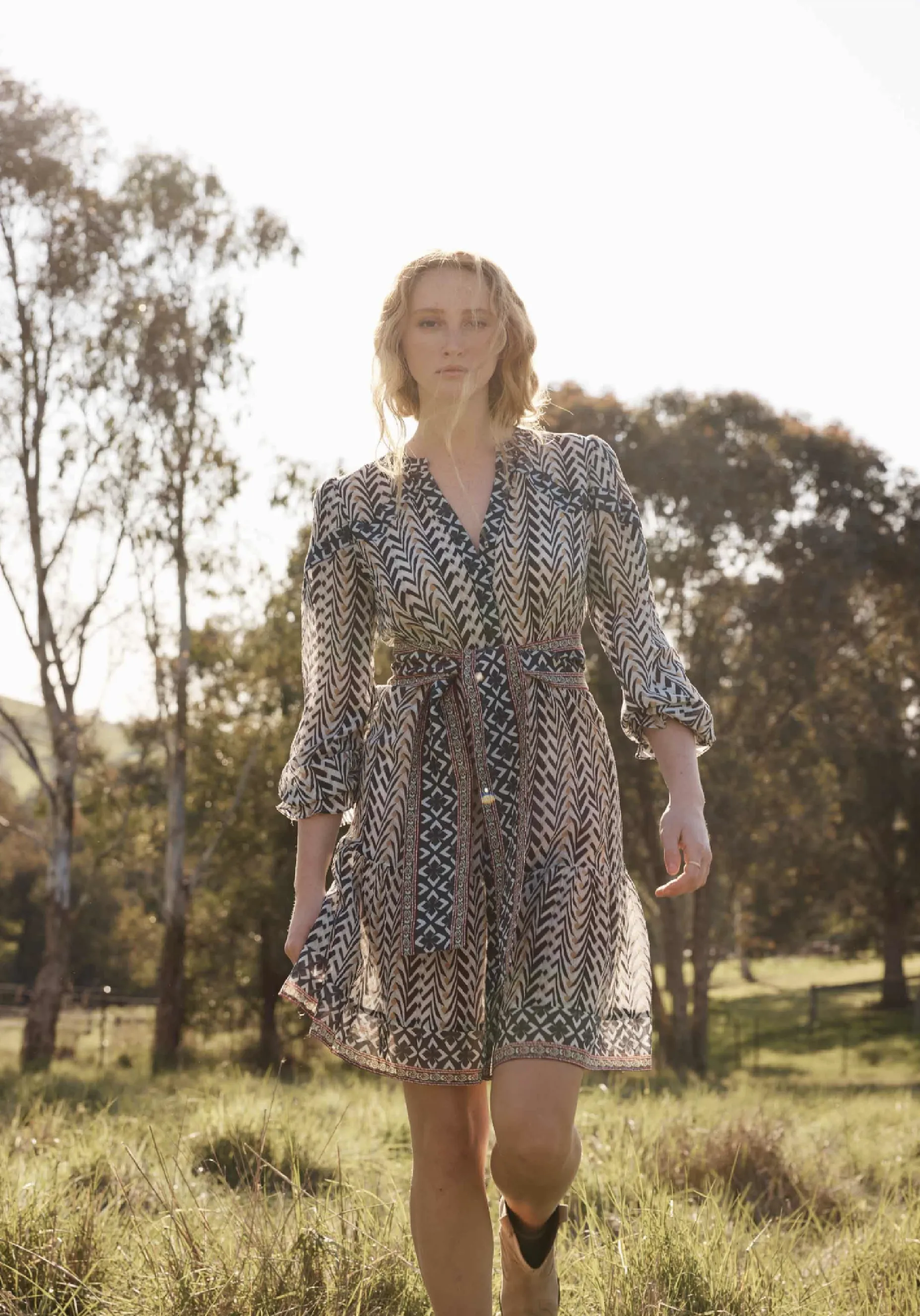 Bailey Crinkle Cotton Silk Dress