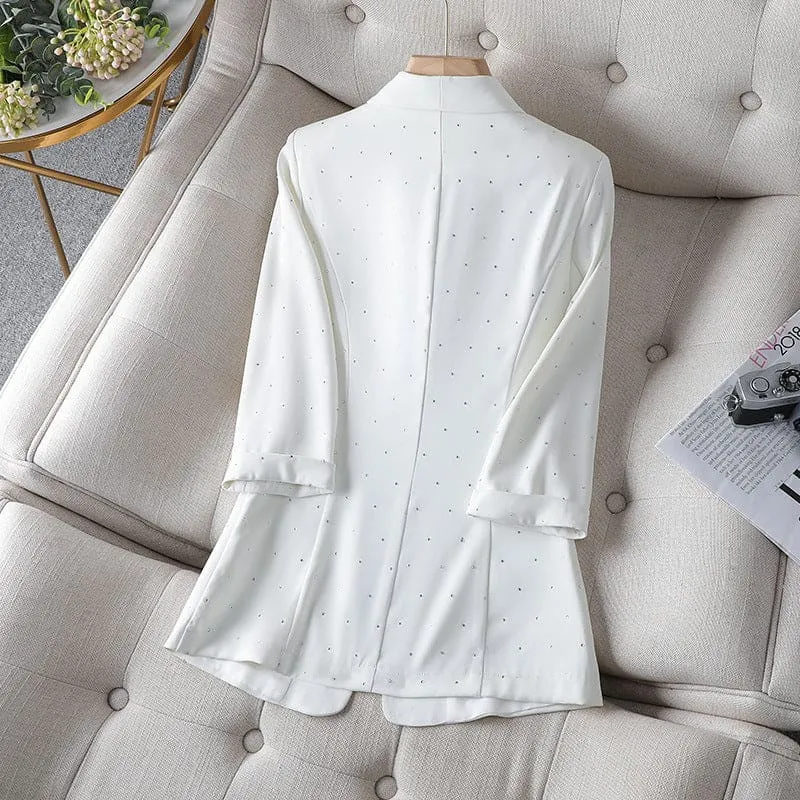 Blazer chic femme perle