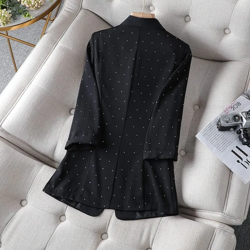 Blazer chic femme perle