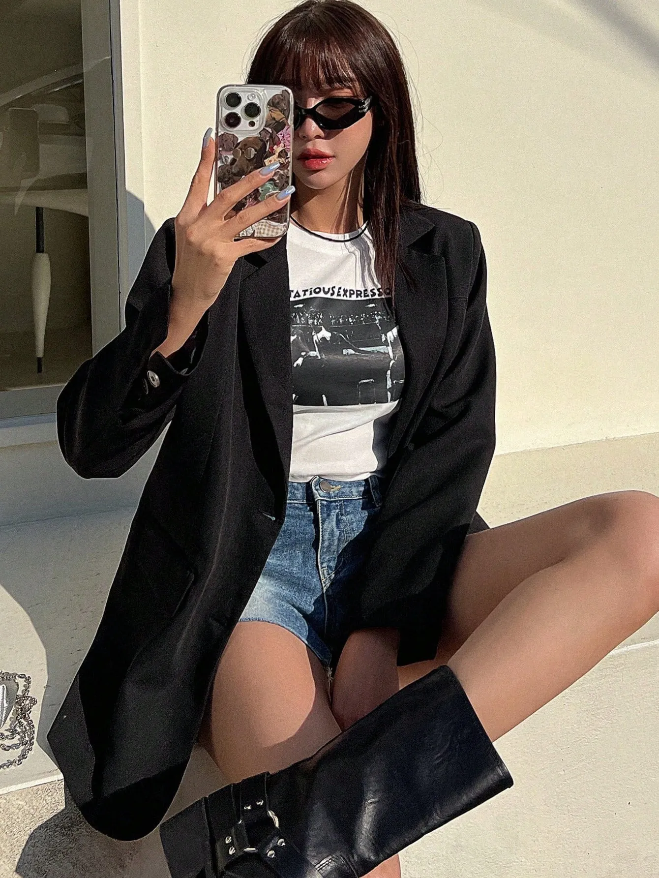 Blazer DAZY Con Solapa y Detalles en Cherry Vibes