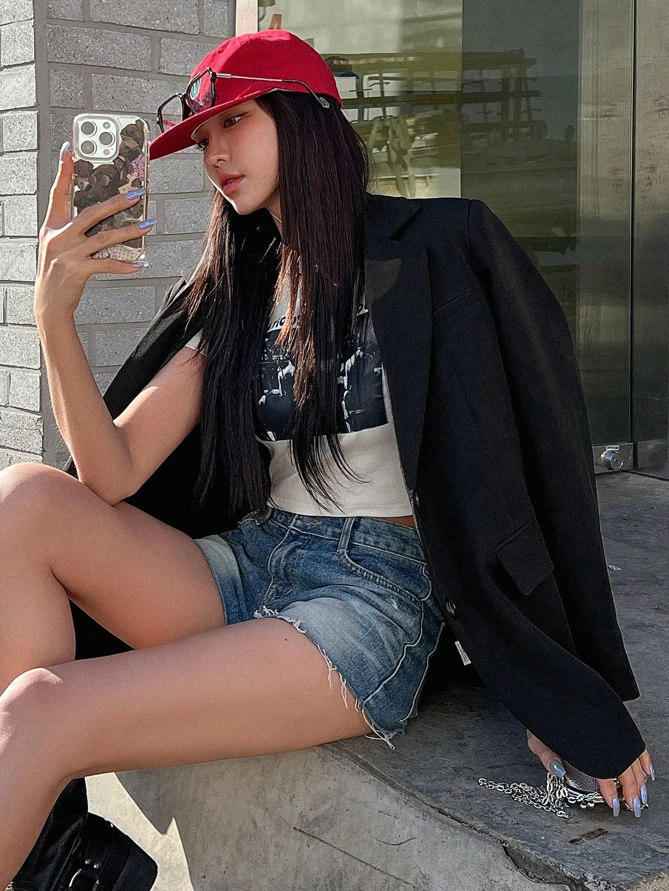 Blazer DAZY Con Solapa y Detalles en Cherry Vibes