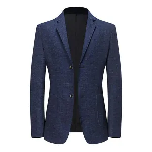 Blazer vintage revers de couleur unie