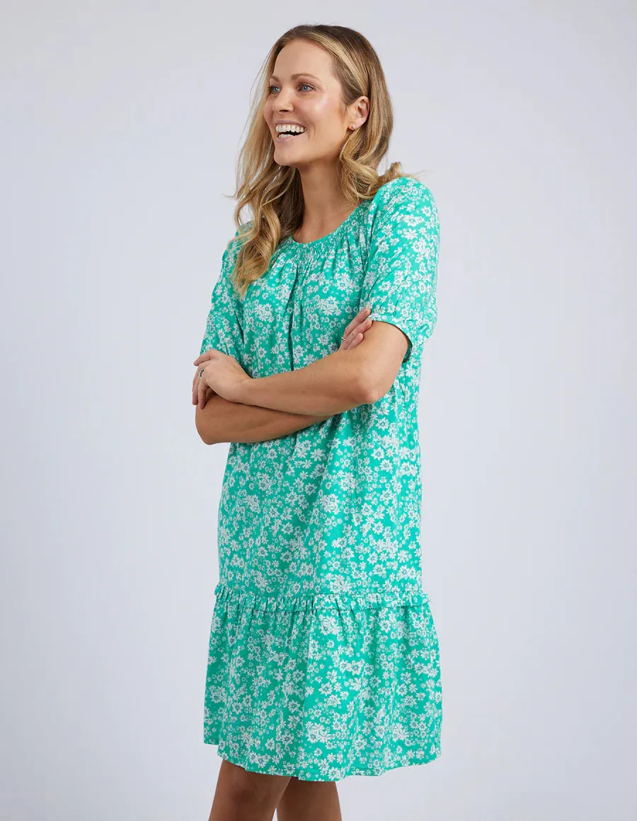 Bloom Dress - Emerald Print