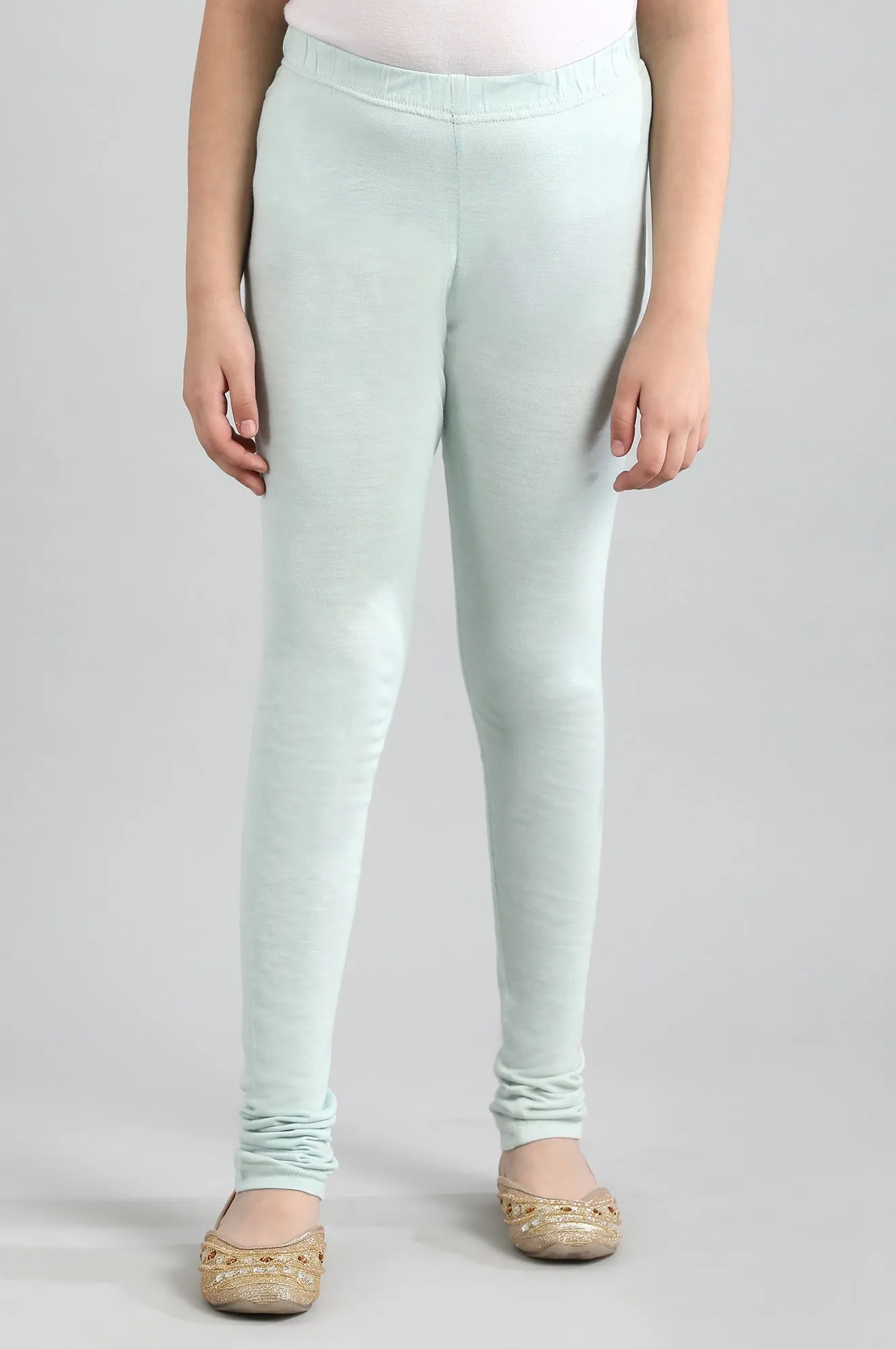 Blue A-line kurta- Tights Girls Set