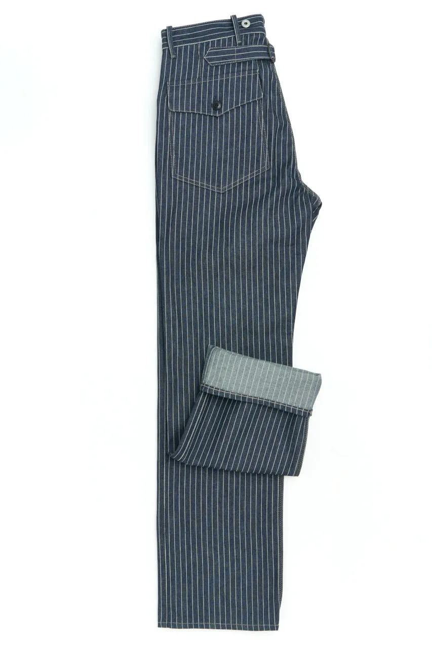 Blue Blanket Jeans Waist Overall IJ1-JP03 Pinstripe Denim