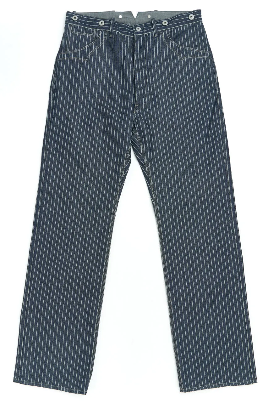 Blue Blanket Jeans Waist Overall IJ1-JP03 Pinstripe Denim