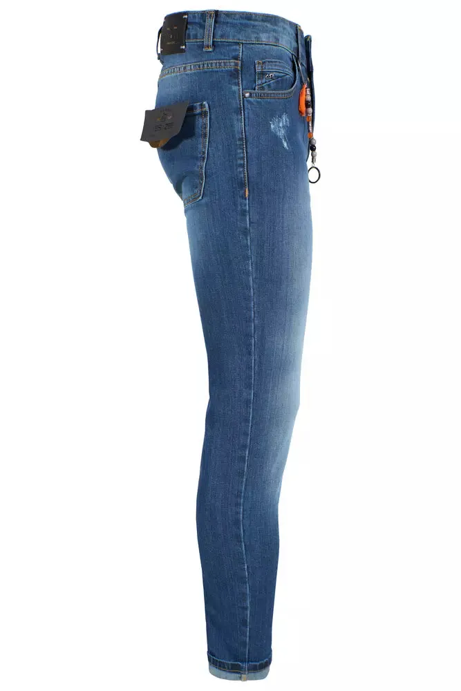 Blue Cotton Men's Jeans