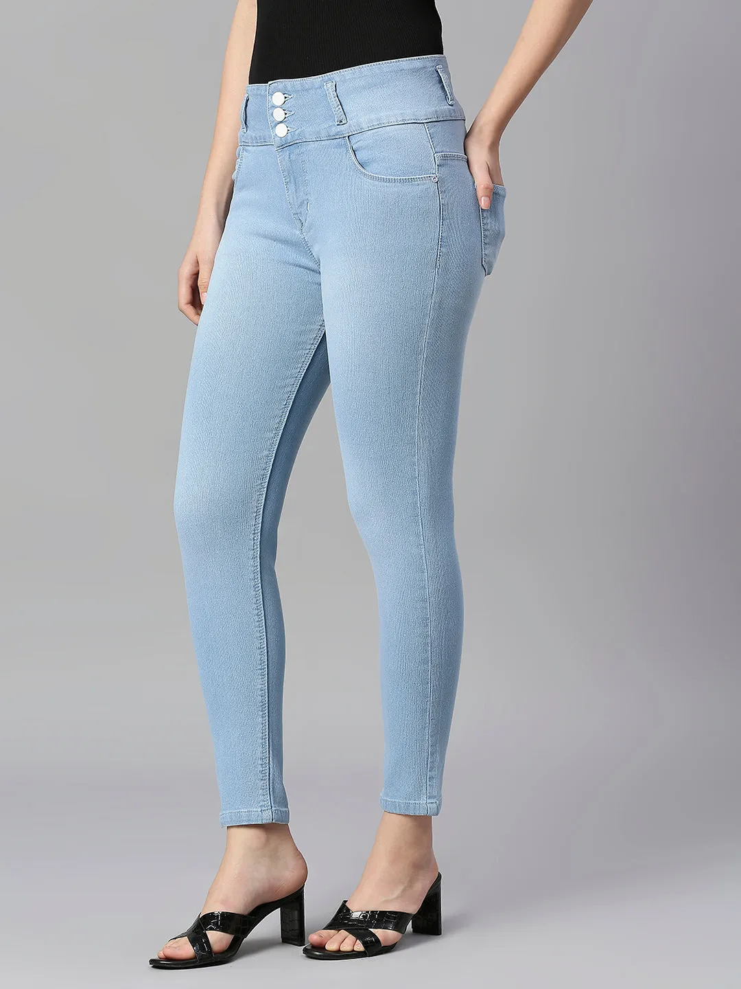 Blue Skinny Fit Jeans with Insert Pockets