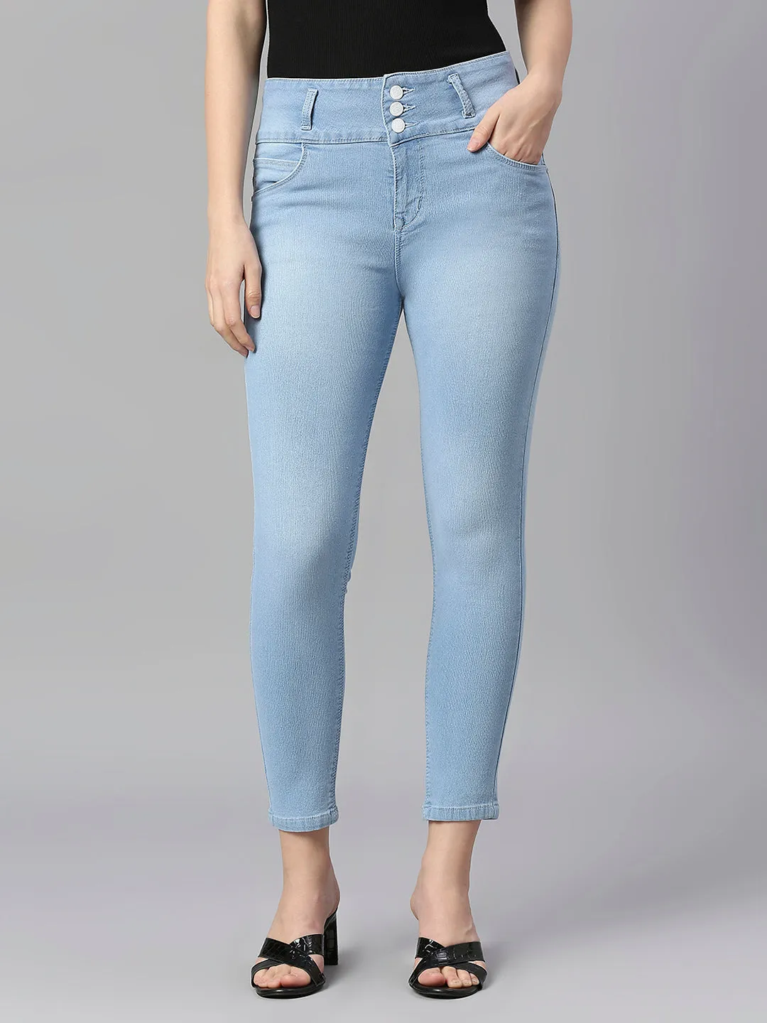 Blue Skinny Fit Jeans with Insert Pockets