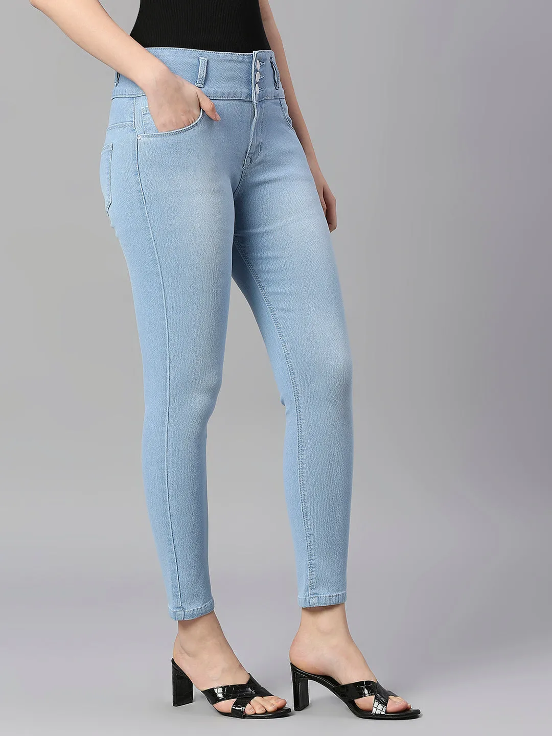 Blue Skinny Fit Jeans with Insert Pockets