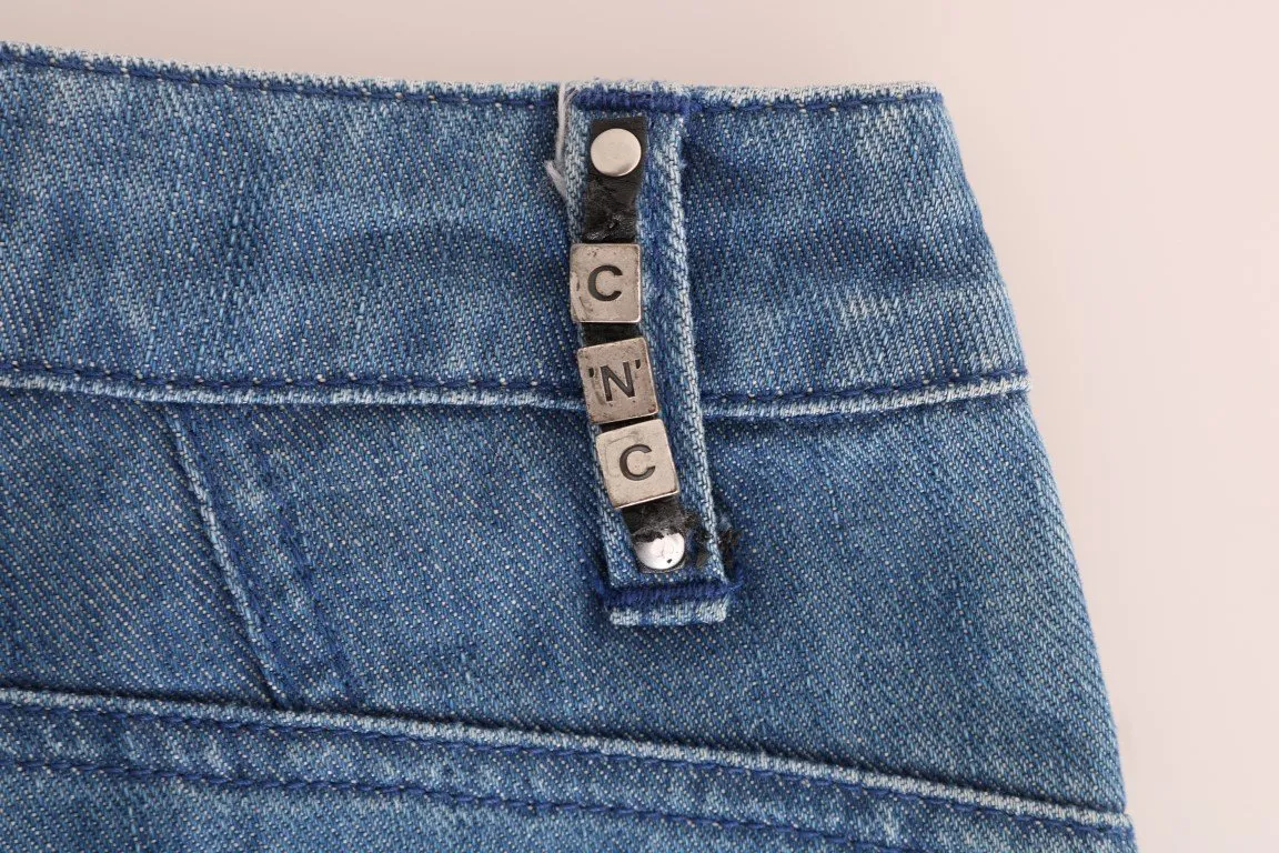 Blue Wash Cotton Slim Denim Jeans