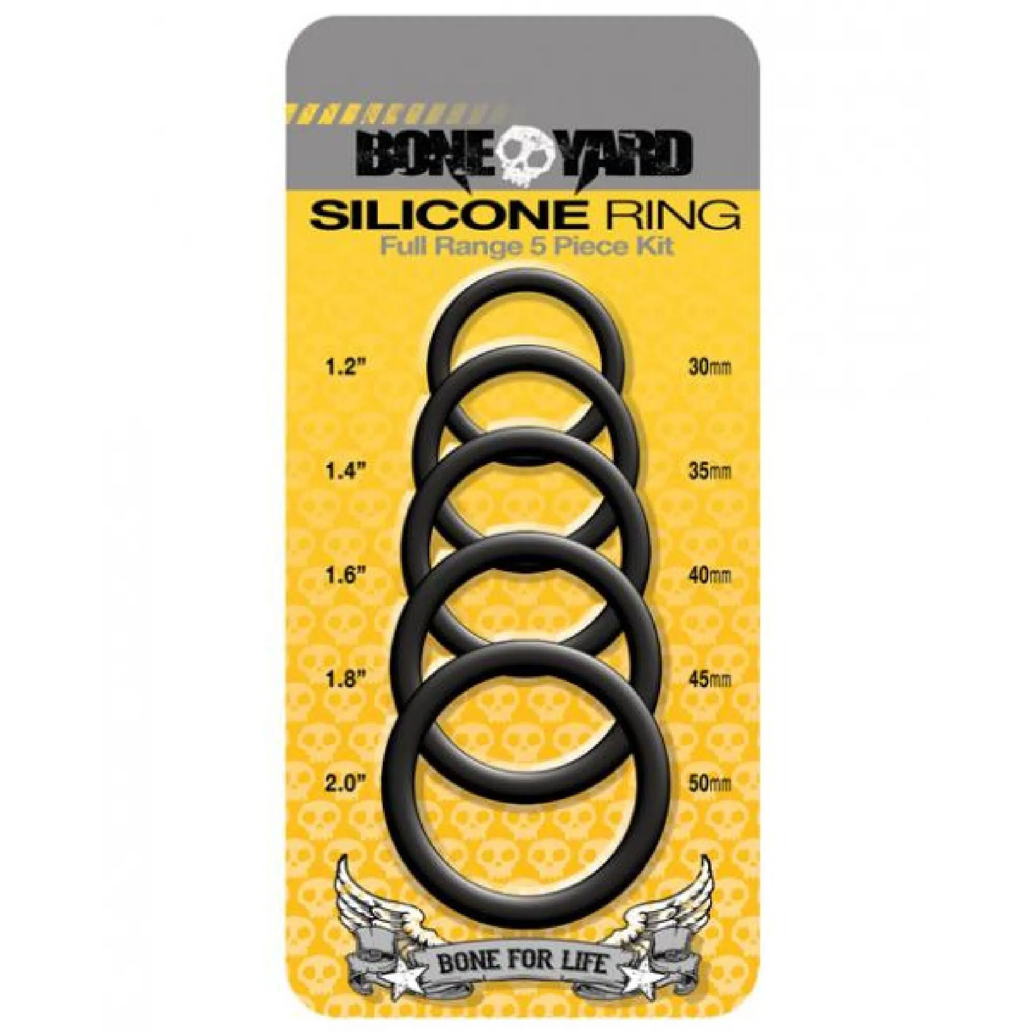 Boneyard Silicone Cock Rings 5 Pieces