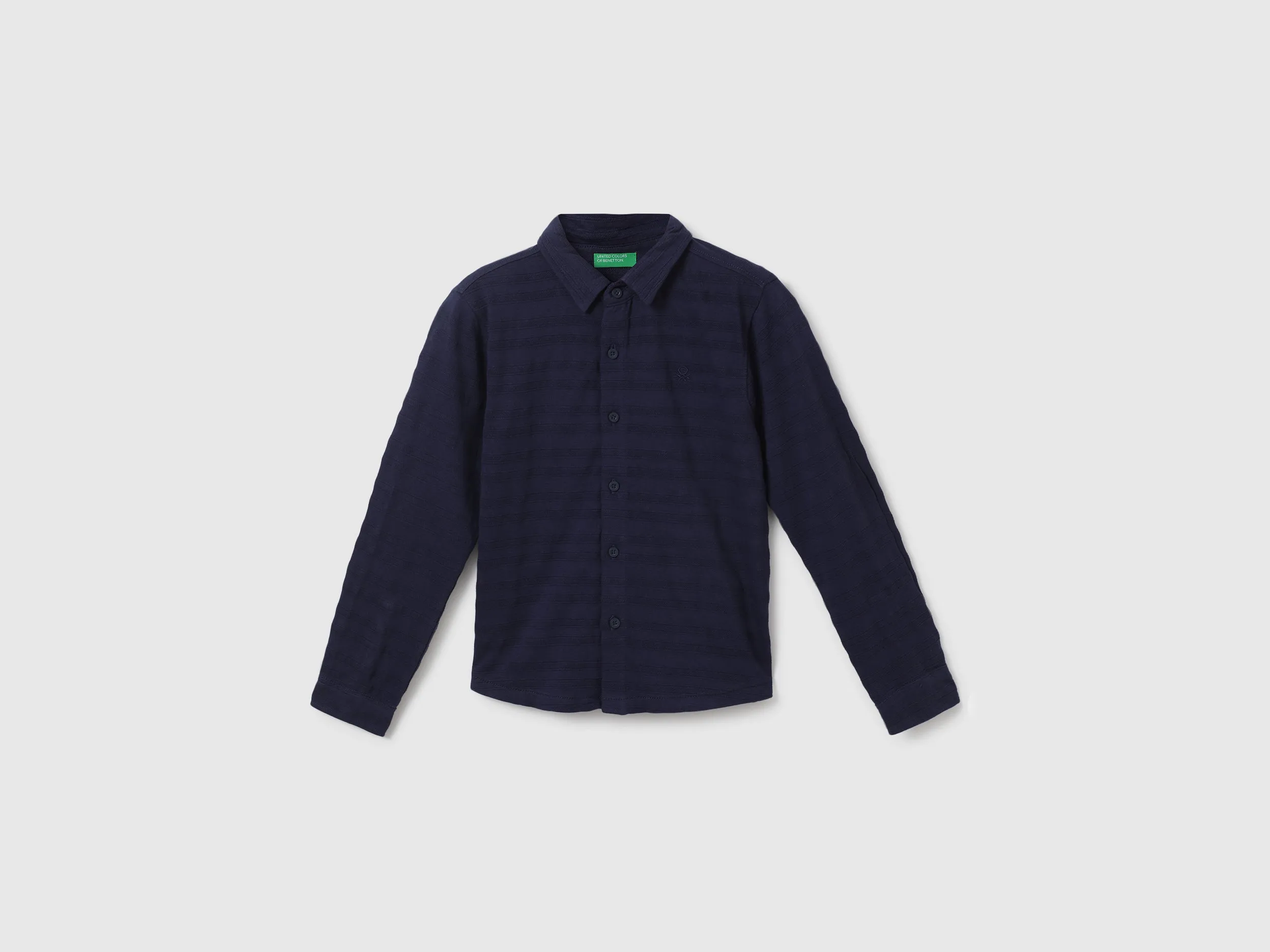 Boys Stripe Spread Collar Shirt