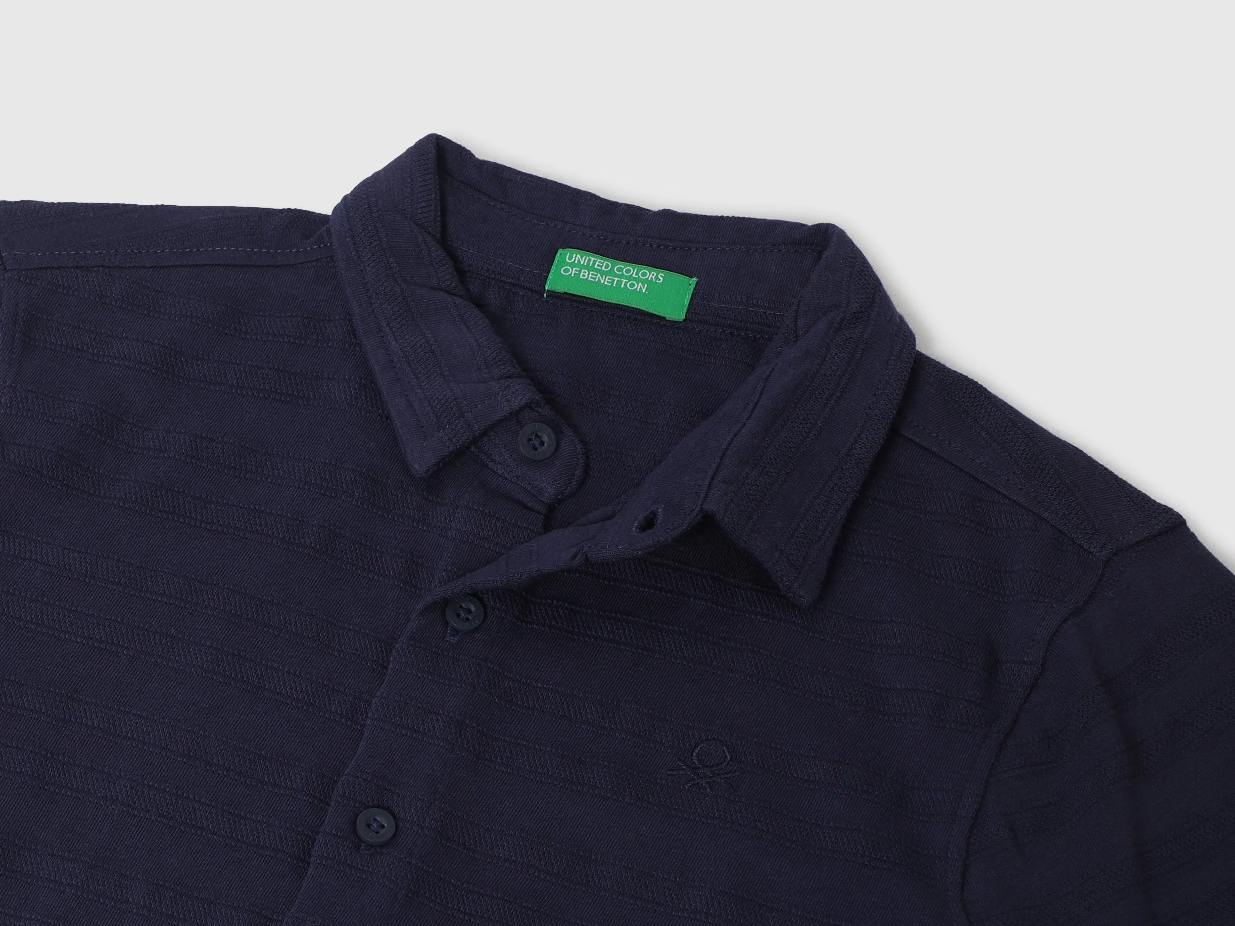 Boys Stripe Spread Collar Shirt
