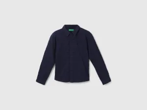 Boys Stripe Spread Collar Shirt