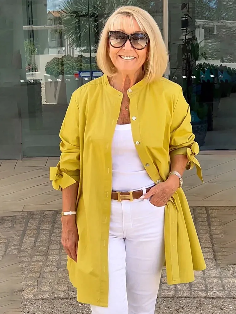 Brudnicky® | Chic Long-Sleeved Button Down Blouse For Women