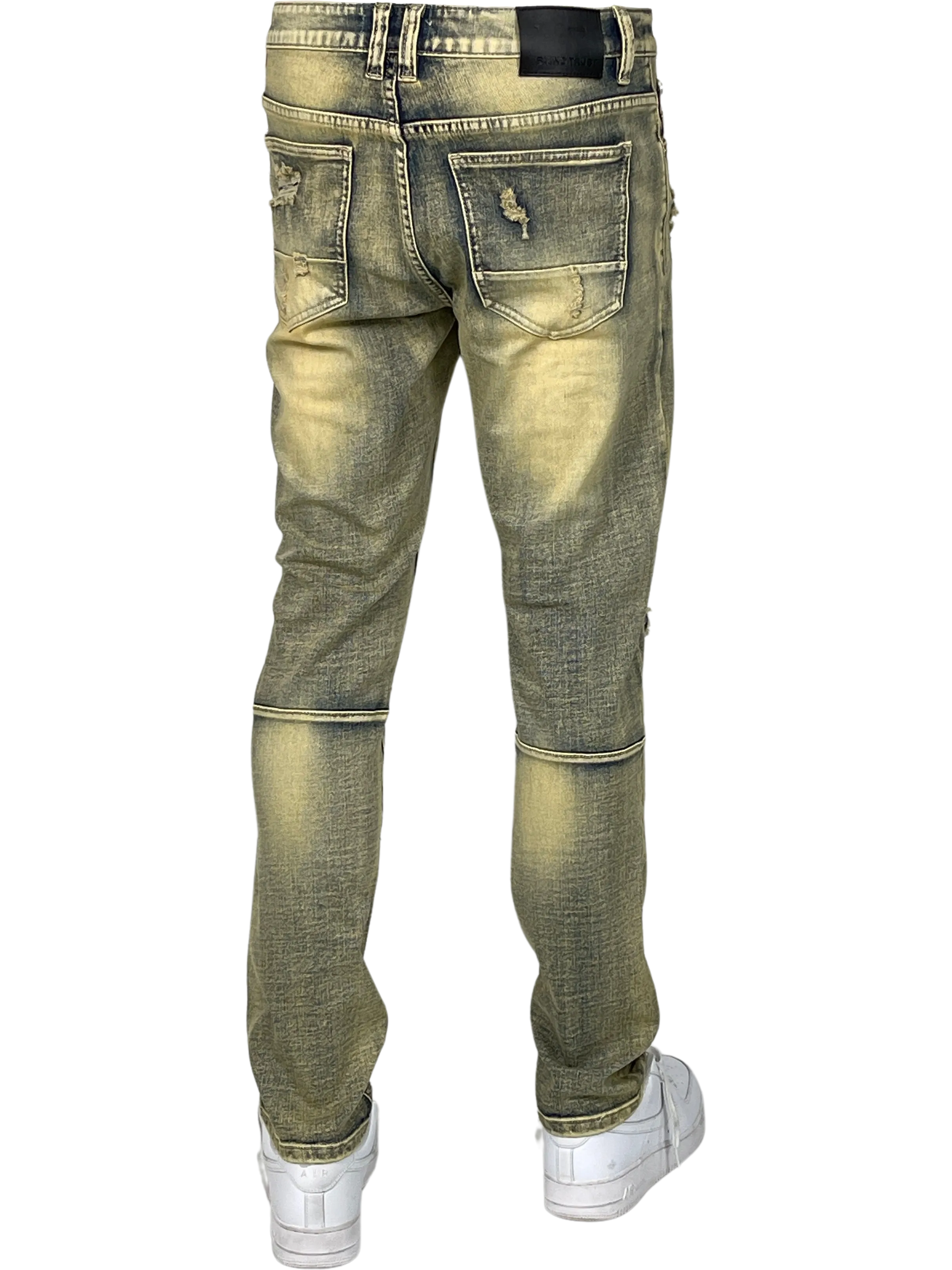 BT-BTP24950X-B&T Distressed Slim Fit Jeans