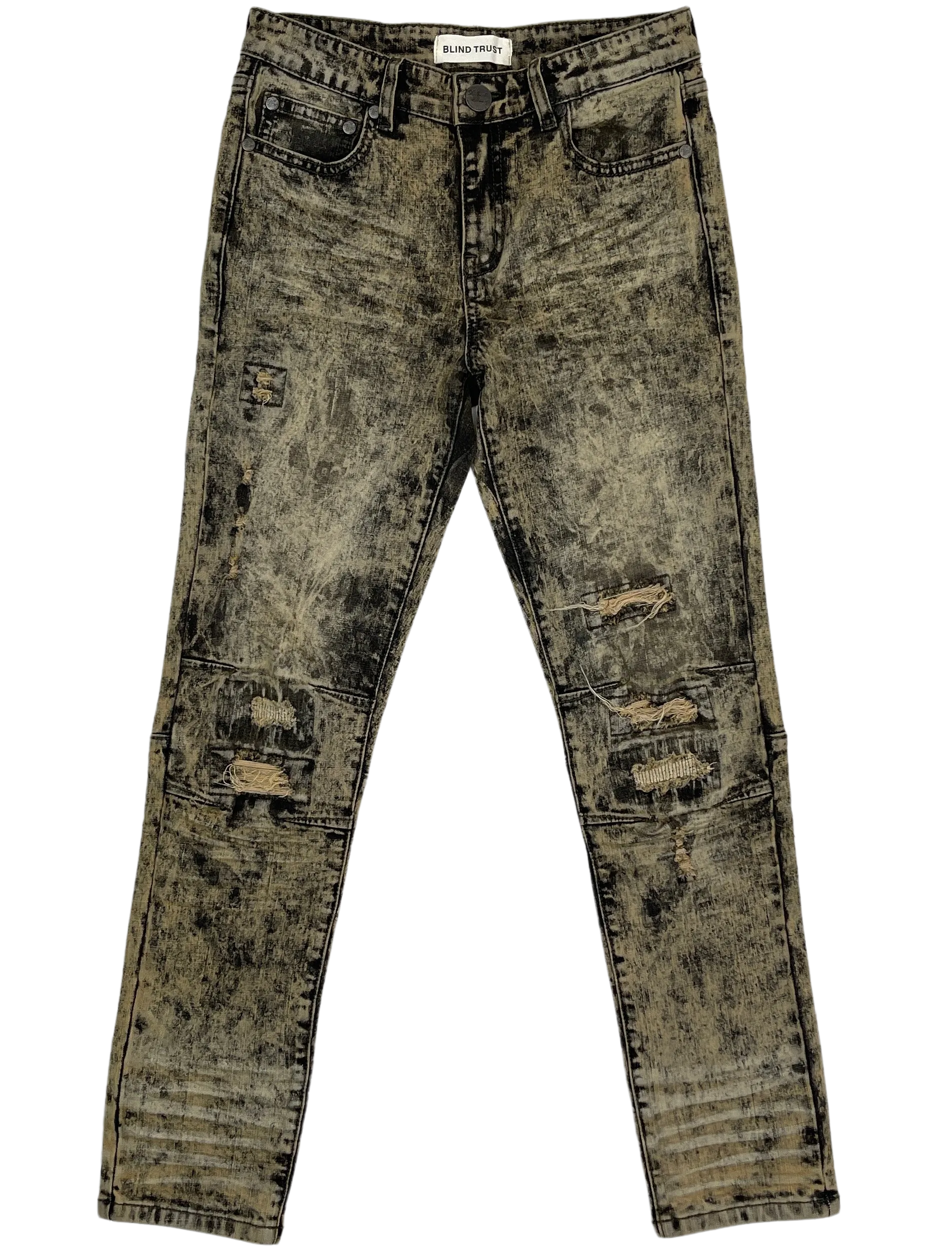 BT-BTP24950X-B&T Distressed Slim Fit Jeans