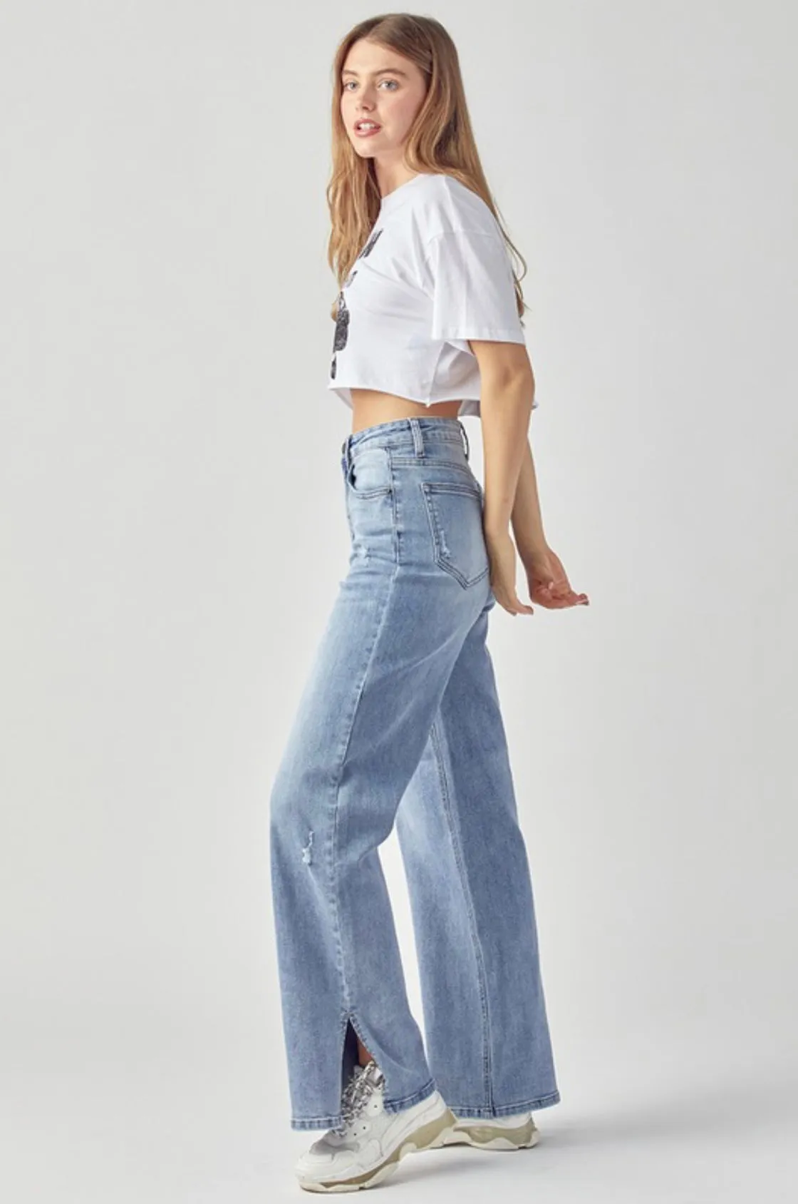 by my side wide leg jeans