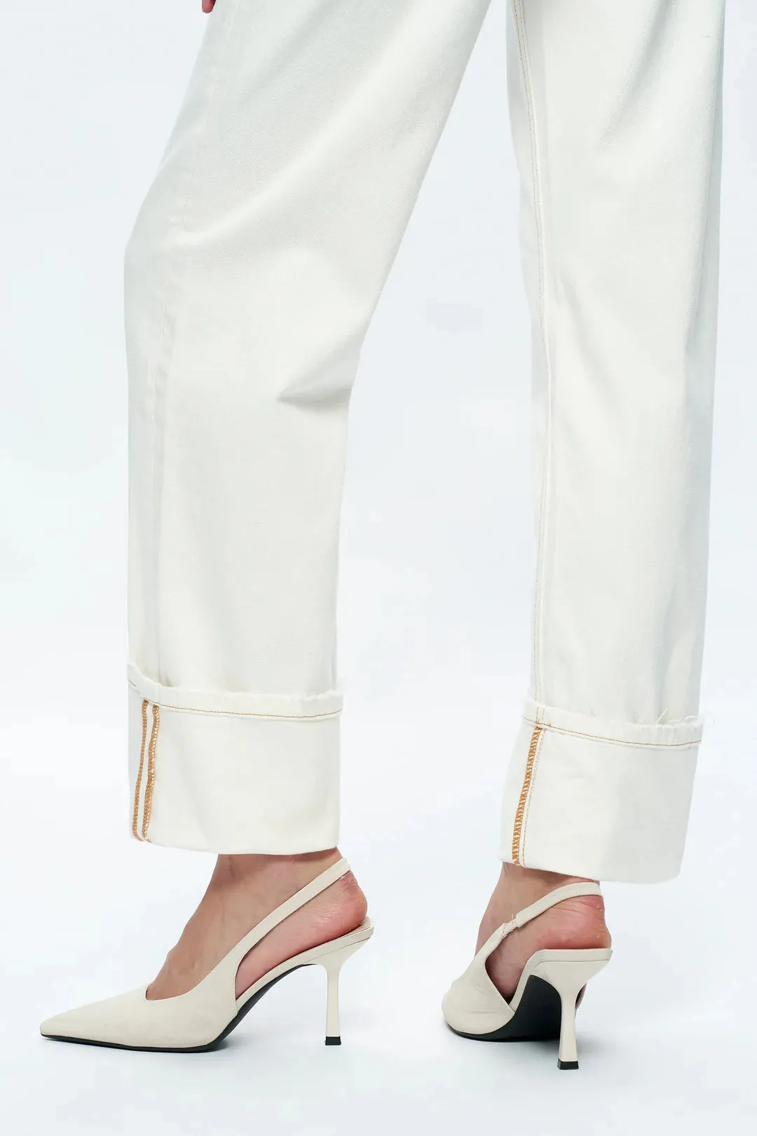 BYT5231 Michelle MR Straight Cuff Jean - Cream