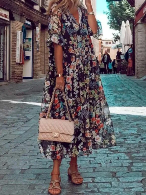 Calie™ | Floral Vintage Dress