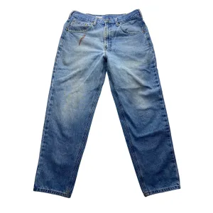 Carhartt Mens  Blue Denim Jeans With Paint Stains Relaxed Fit 28" Inseam #7207