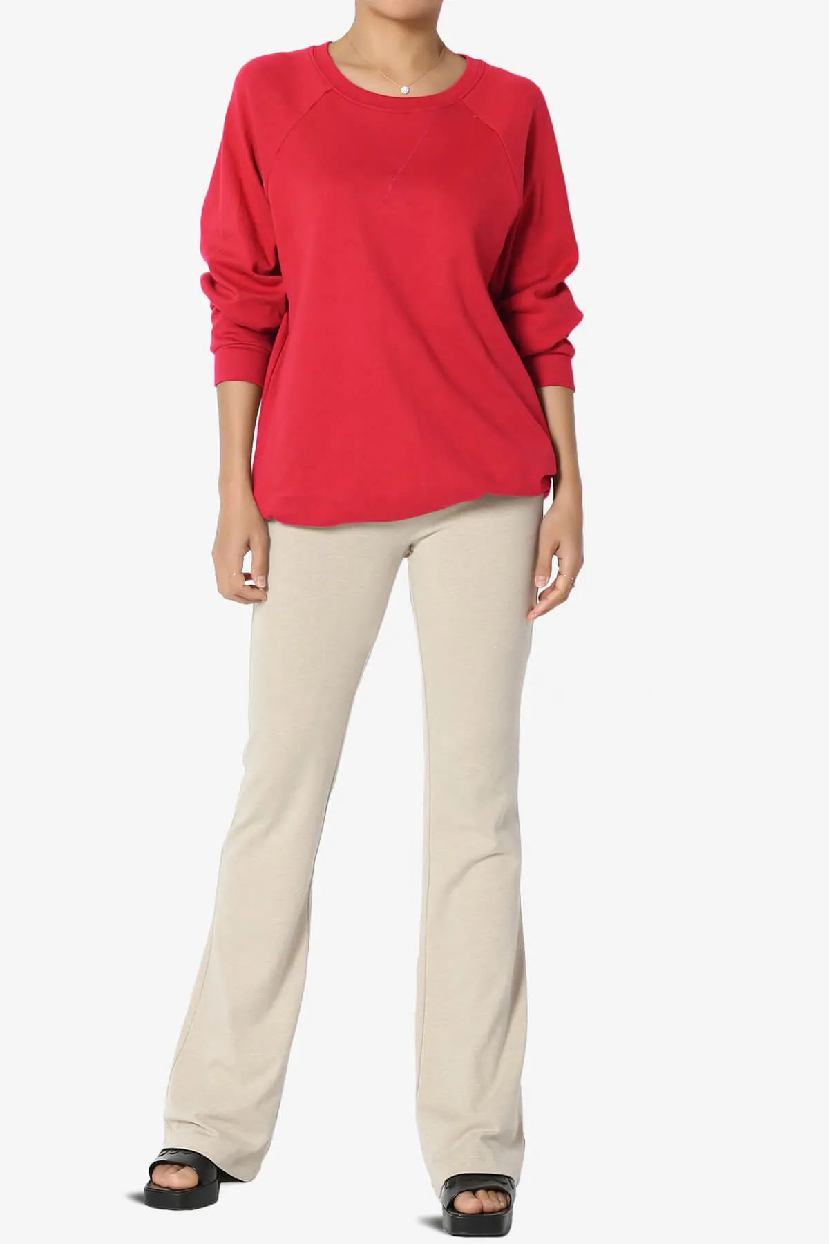 Carlene Cotton Raglan Sleeve Pullover Top MORE COLORS