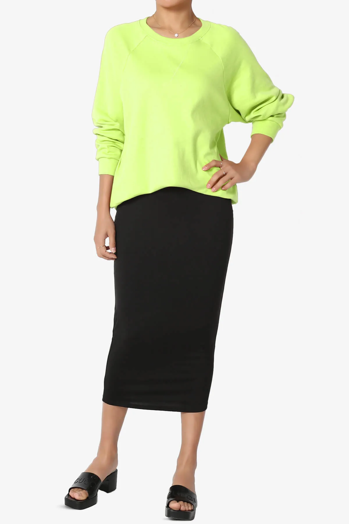 Carlene Cotton Raglan Sleeve Pullover Top MORE COLORS