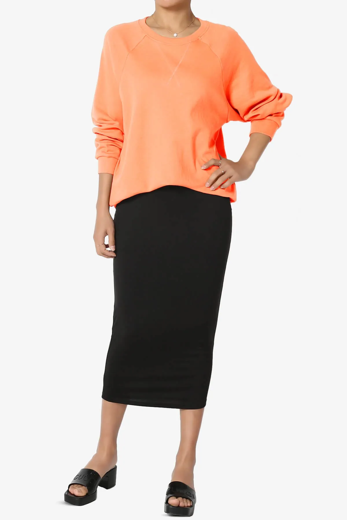 Carlene Cotton Raglan Sleeve Pullover Top MORE COLORS