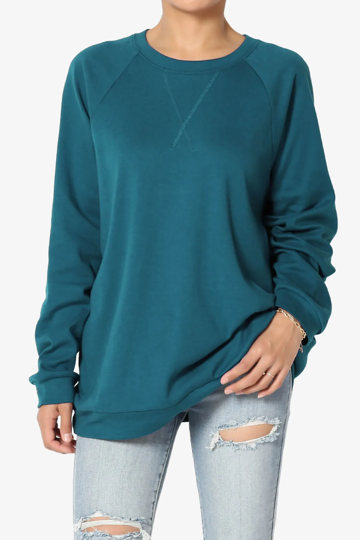 Carlene Cotton Raglan Sleeve Pullover Top MORE COLORS