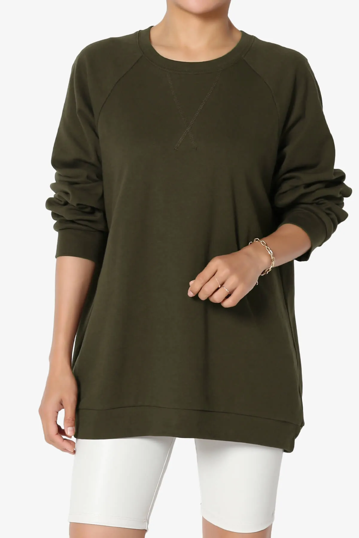 Carlene Cotton Raglan Sleeve Pullover Top MORE COLORS