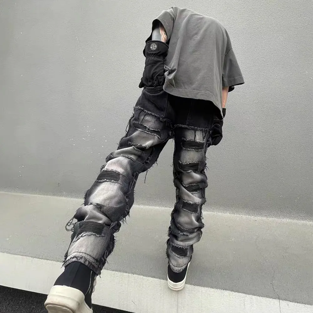 CE | American High Street Gradient Hole Jeans