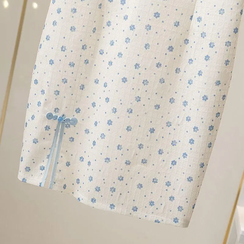 Cheongsam Short Skirt Women Summer Style Fresh Girl Style Small Temperament Improved Dress