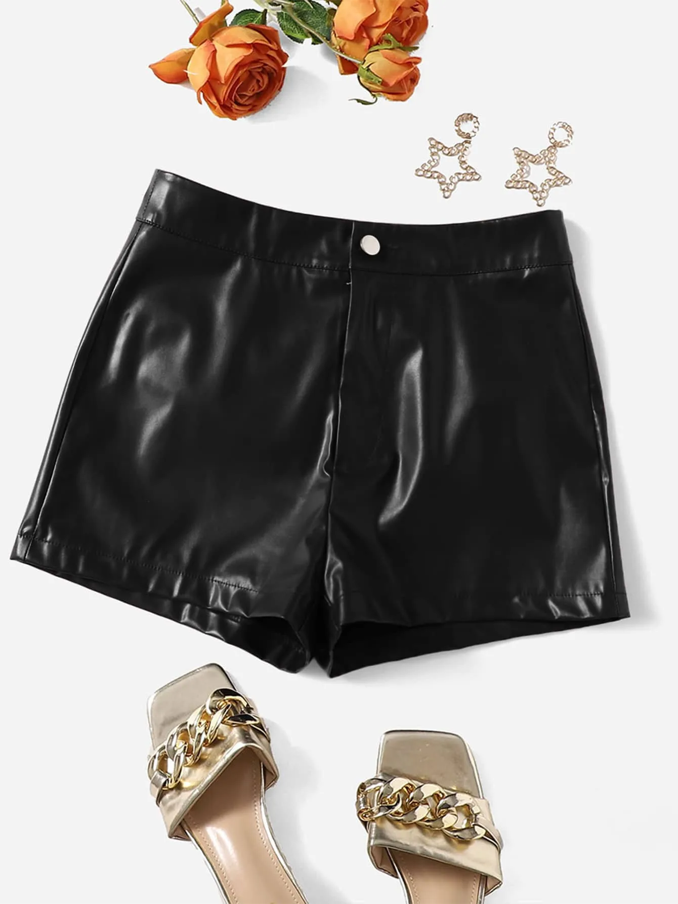 Cherry Vibes: Shorts PU Lune para Mujer en