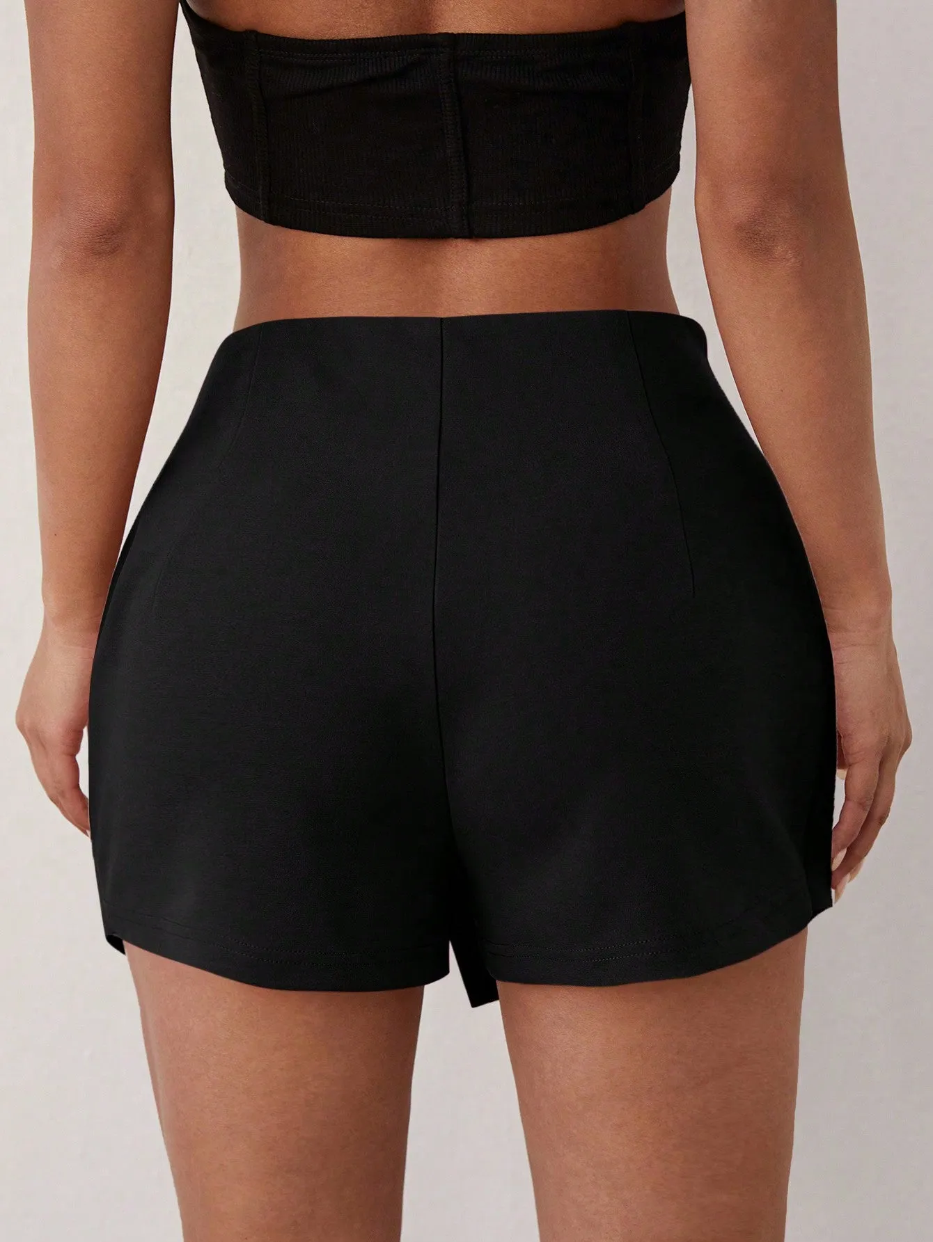 Cherry Vibes Skort Unicolor con Abertura | Moda en