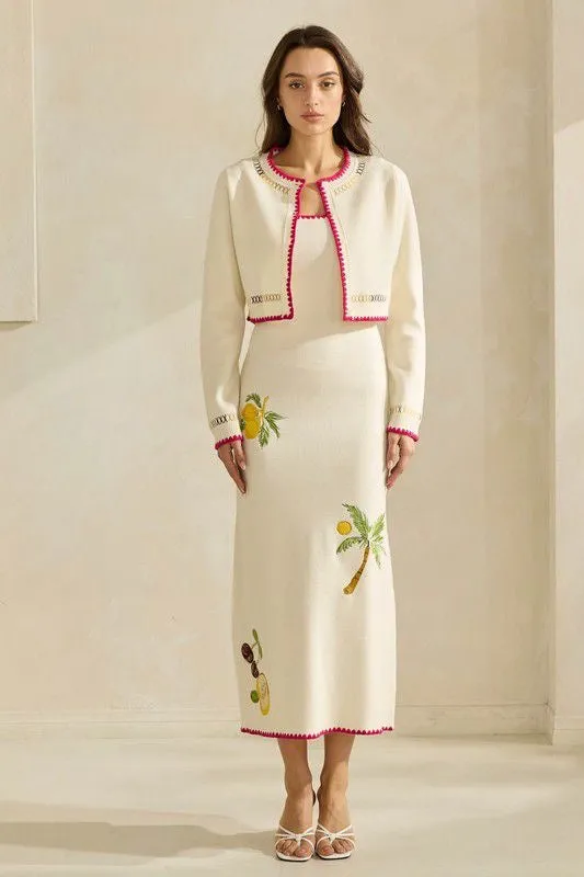 Chic by Nature Dress   Cardigan Set