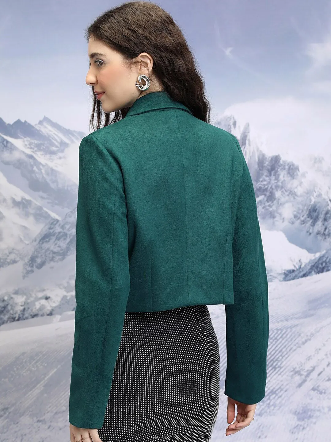 CHIC BY TOKYO TALKIES Lapel Collar Crop Blazers