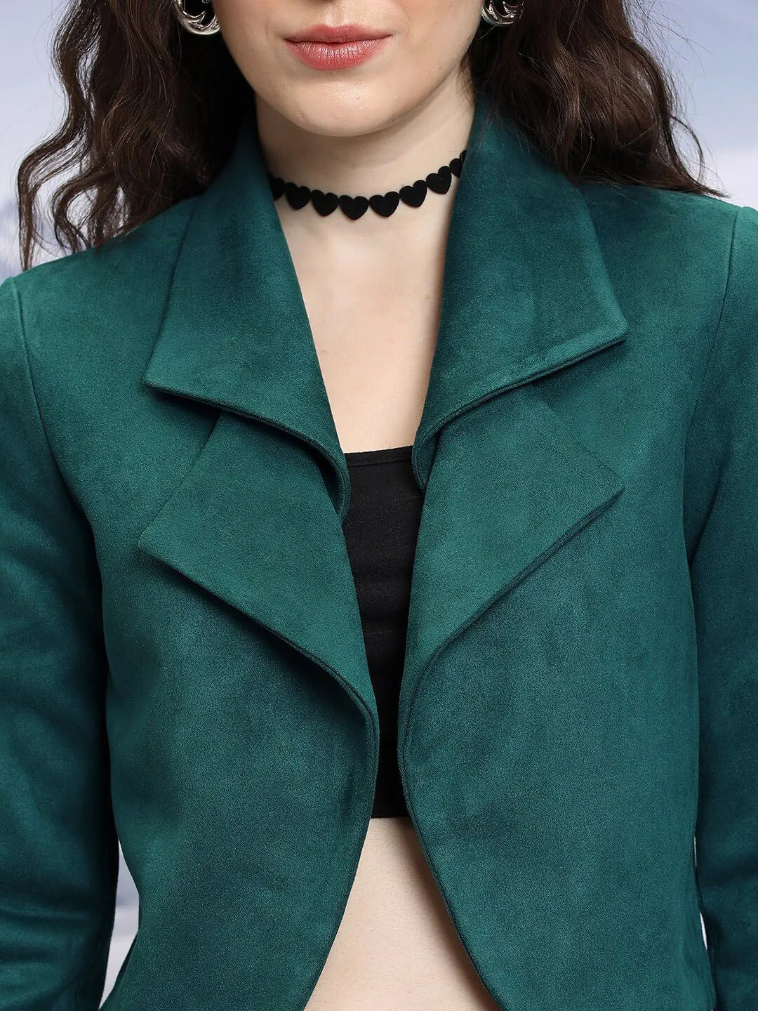 CHIC BY TOKYO TALKIES Lapel Collar Crop Blazers