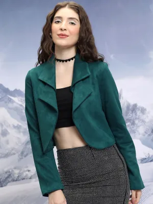 CHIC BY TOKYO TALKIES Lapel Collar Crop Blazers