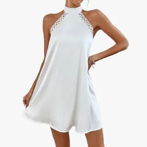 Chic Halter Neck A-Line Dress