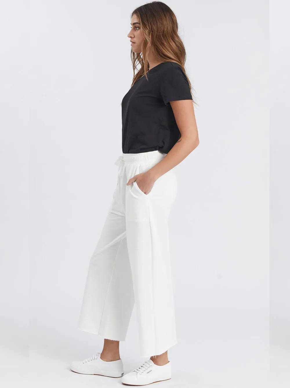 Chloe Track Pant - WHITE